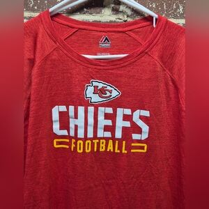 Kansas City Chiefs Long Sleeve T-Shirt XXL NFL Football Red Men's Majestic